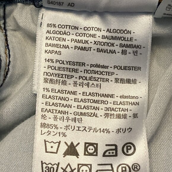 Levi's Jeans Womens 32 Wedgie Straight High Rise Distressed Crop Button Raw Hem - Picture 10 of 12